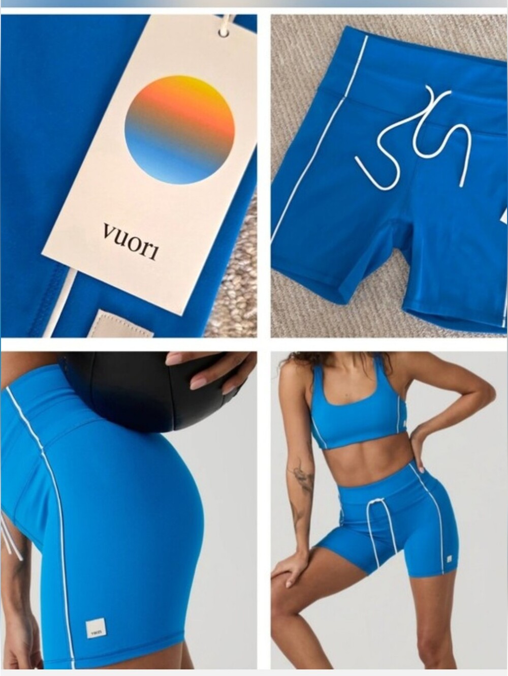 Vuori Daily Piped Short 5" NWT Regatta Blue High Rise Athletic HTF PRICE FIRM